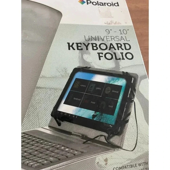 Polaroid 9-10" Universal Keyboard Folio for Tablets - Picture 2 of 9